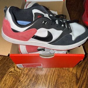 Nike Black, White, and Red Sneakers